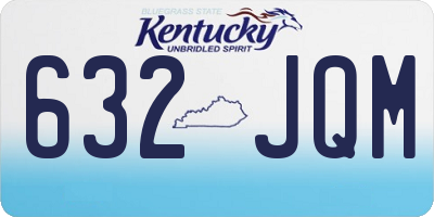 KY license plate 632JQM
