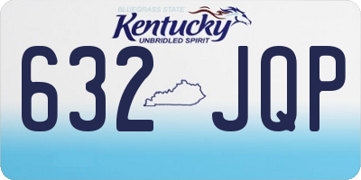 KY license plate 632JQP