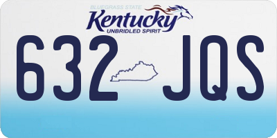 KY license plate 632JQS