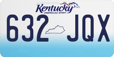 KY license plate 632JQX
