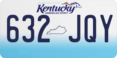 KY license plate 632JQY