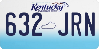 KY license plate 632JRN