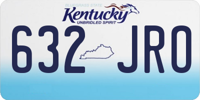 KY license plate 632JRO