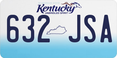 KY license plate 632JSA