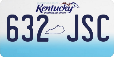 KY license plate 632JSC
