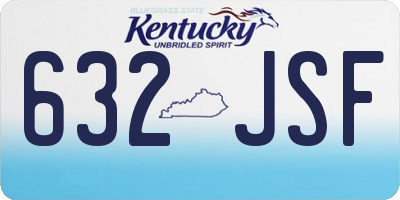 KY license plate 632JSF