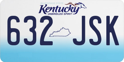 KY license plate 632JSK