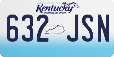 KY license plate 632JSN