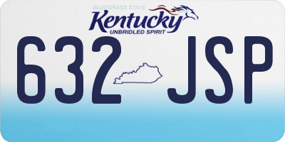 KY license plate 632JSP