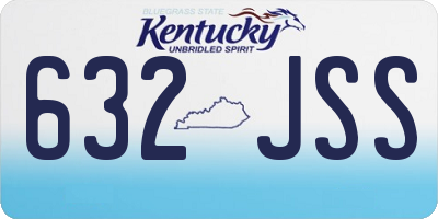KY license plate 632JSS