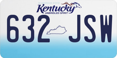 KY license plate 632JSW