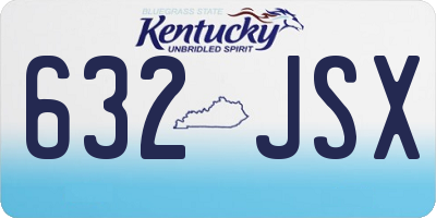 KY license plate 632JSX