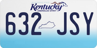 KY license plate 632JSY