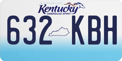 KY license plate 632KBH