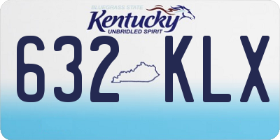 KY license plate 632KLX