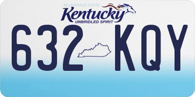 KY license plate 632KQY