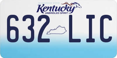 KY license plate 632LIC