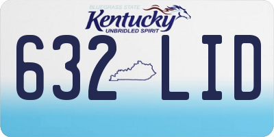 KY license plate 632LID