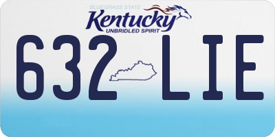 KY license plate 632LIE