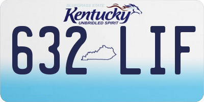 KY license plate 632LIF