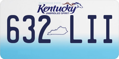 KY license plate 632LII