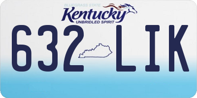 KY license plate 632LIK