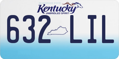 KY license plate 632LIL