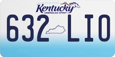 KY license plate 632LIO