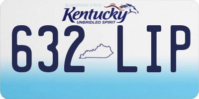 KY license plate 632LIP