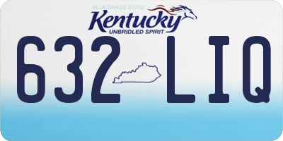 KY license plate 632LIQ