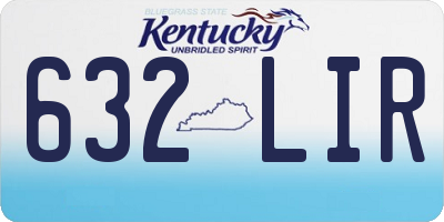 KY license plate 632LIR