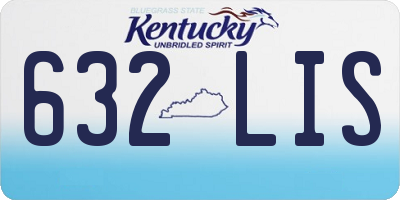 KY license plate 632LIS
