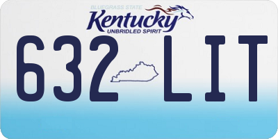 KY license plate 632LIT