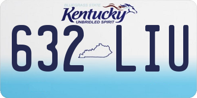 KY license plate 632LIU