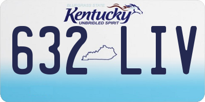 KY license plate 632LIV