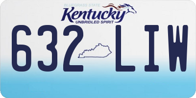 KY license plate 632LIW