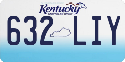 KY license plate 632LIY