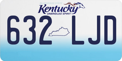 KY license plate 632LJD