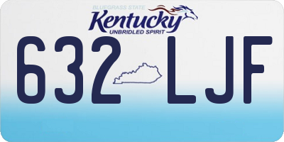 KY license plate 632LJF