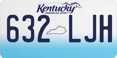 KY license plate 632LJH