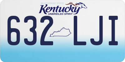 KY license plate 632LJI