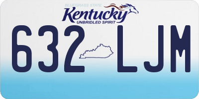 KY license plate 632LJM