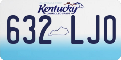 KY license plate 632LJO
