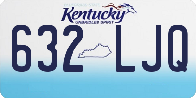 KY license plate 632LJQ