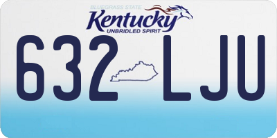 KY license plate 632LJU