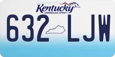KY license plate 632LJW