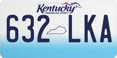 KY license plate 632LKA