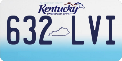KY license plate 632LVI