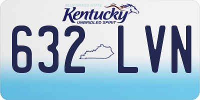 KY license plate 632LVN