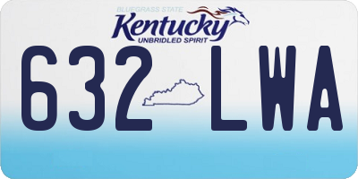 KY license plate 632LWA